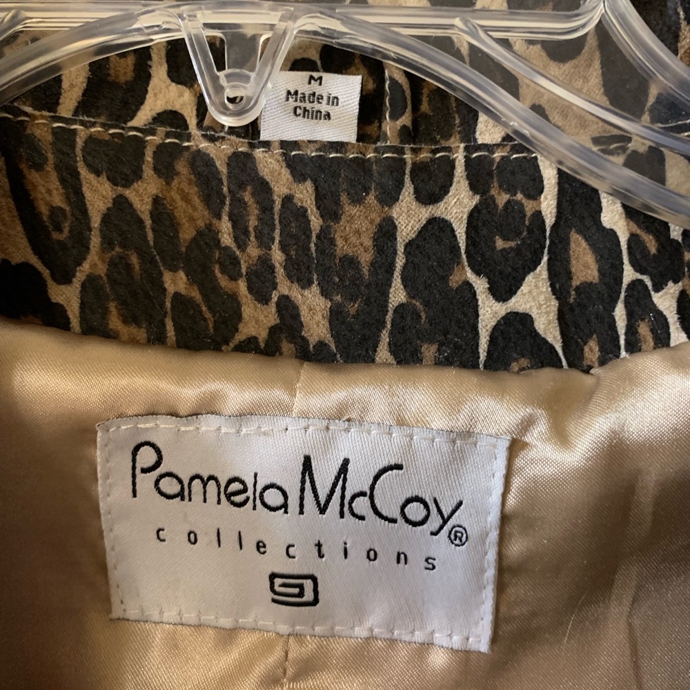 Leather Blazer-Leopard Print, 100% Real Leather - Picture 4 of 6